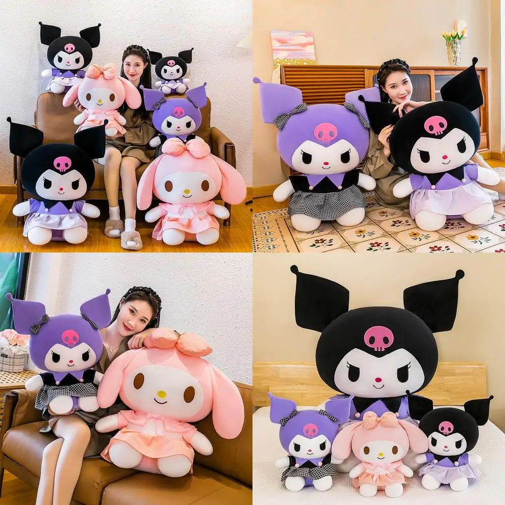 

Kawaii Kuromi My Melody Plush Toy Stuffed Doll Birthday Gift for Kids Cute Cinnamoroll for Children and Couples