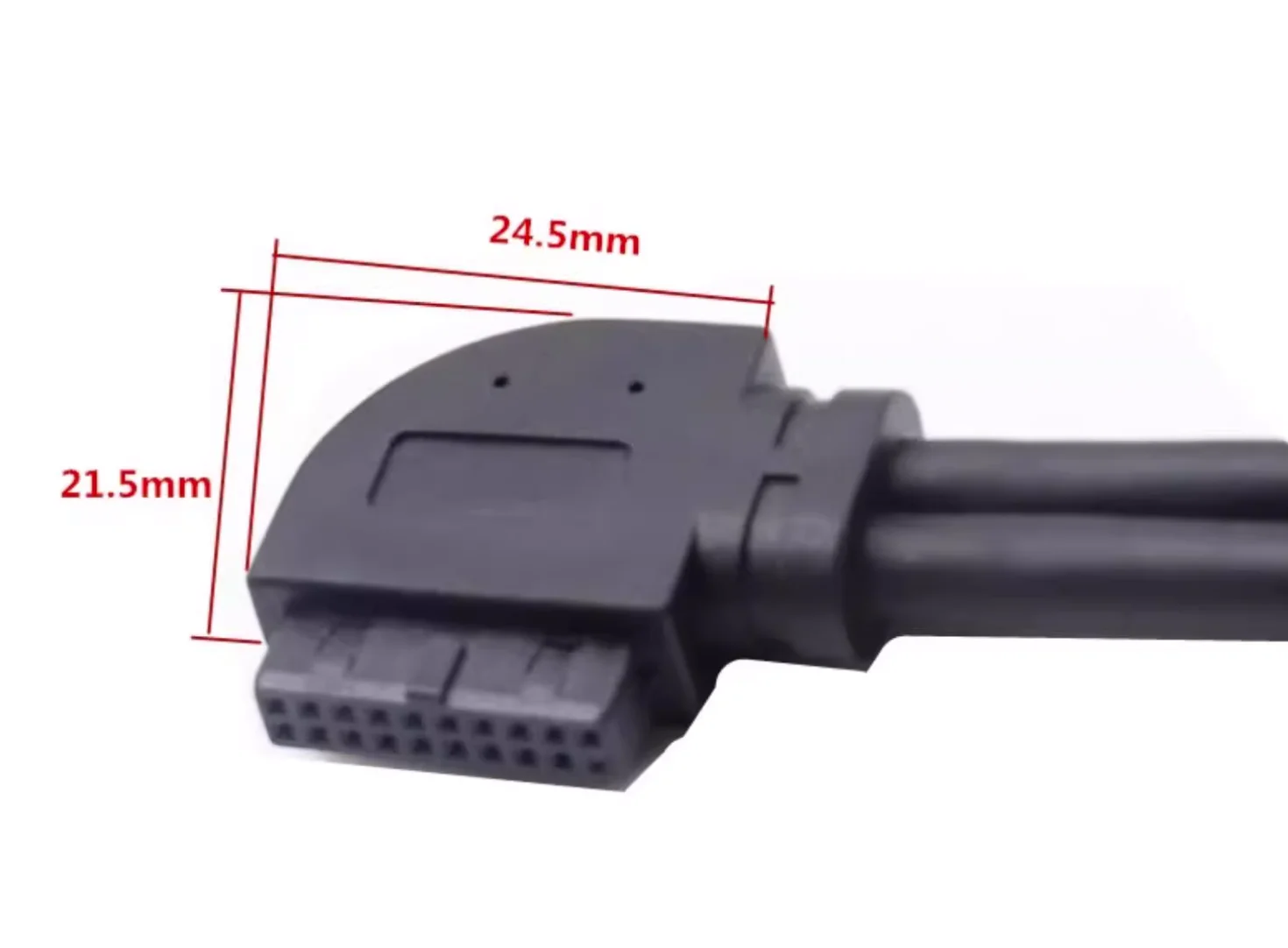 Codo frontal del chasis de alta velocidad, Cable de extensión de 90 grados, 20 pines y 19 pines, placa base USB 3,0, 20 pines IDC macho a hembra, Cable de datos M/F