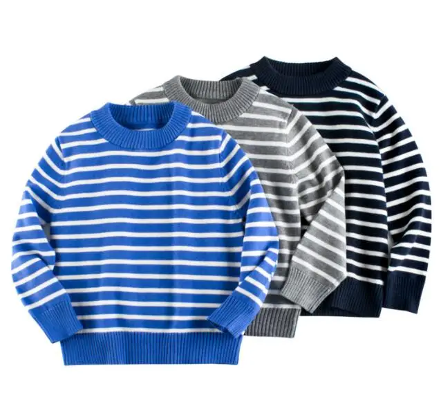 

Kids Boy Girls Blue stripe Pattern Hoodie Tops Sweater Long Sleeve Lovely Style Boys Winter Hoodies