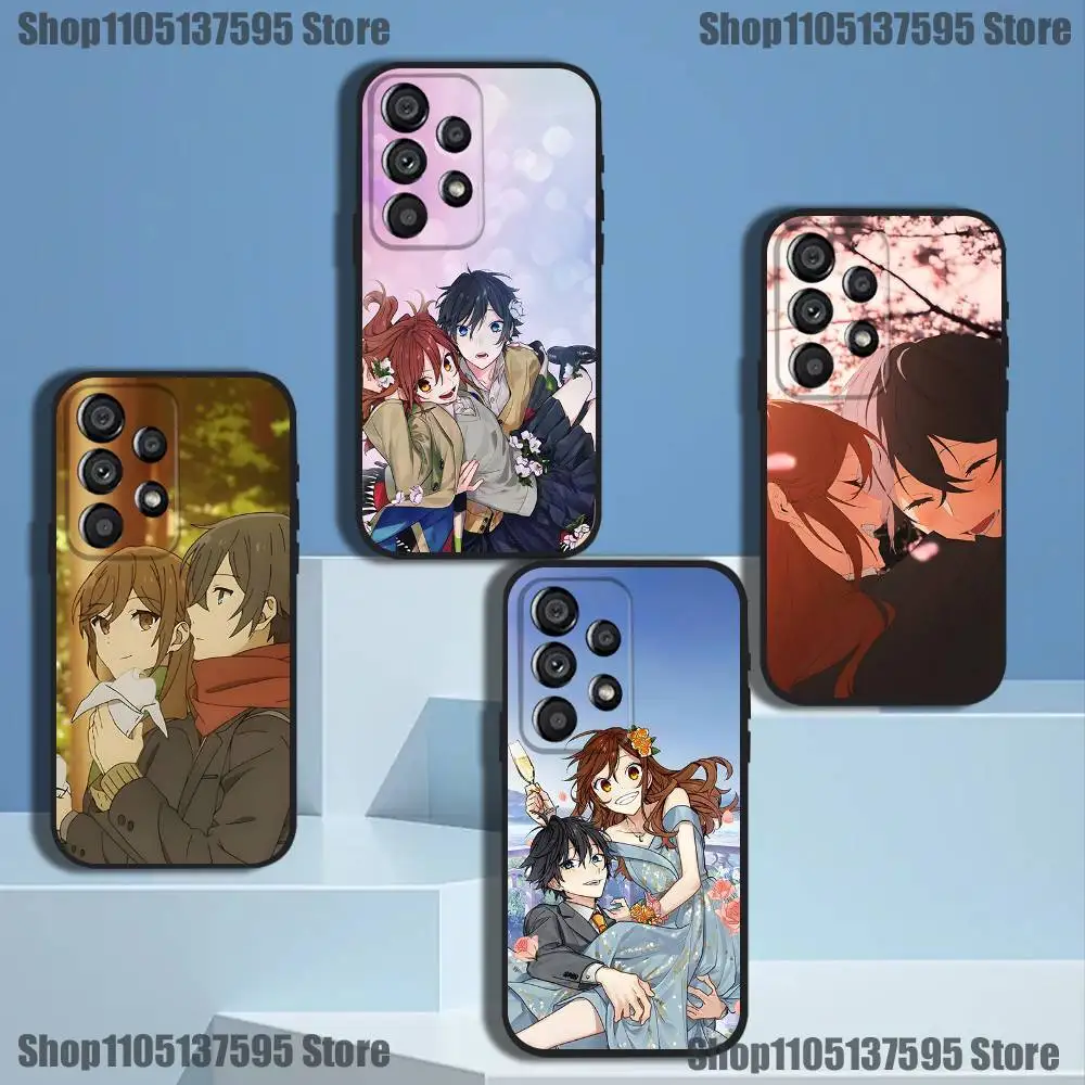 

Anime Horimiya Phone Case For Samsung Galaxy A73,31,32,72,41,53,52,71,22,5G,Note,J7,8,9 Soft Black Cover