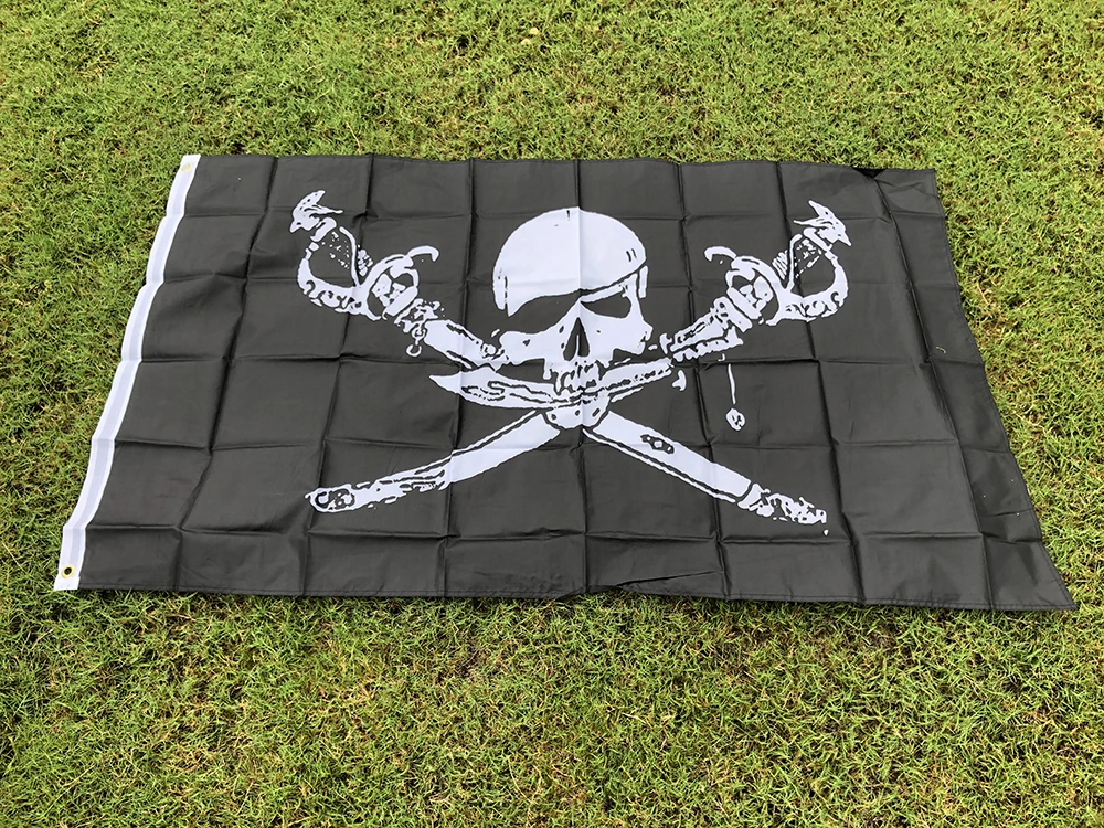 SKY FLAG 90x150cm 3x5fts jolly roger Skull Cross bones Pirate Brethren of The Coast Flag polyester hanging banner