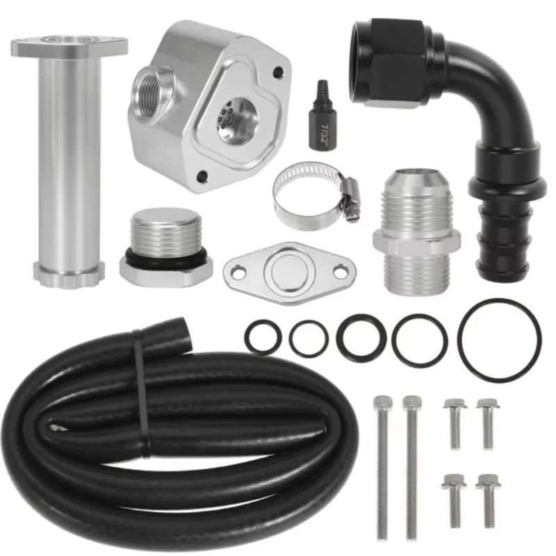 L5P CCV Reroute Kit 6.6L Diesel Crankcase Vent Reroute Kit Fits 2017-2024 Heavy Duty Pickup Truck