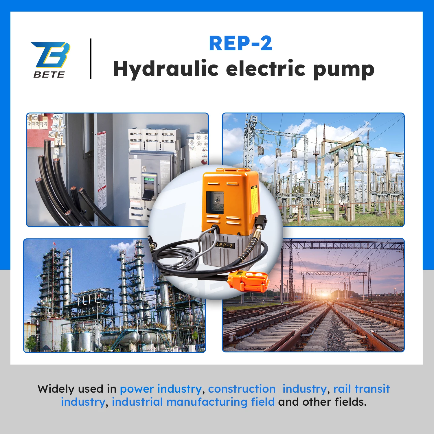 REP-2 중국 제조업체 700바 전기 파워 유압 펌프 오일 윈도우 포함