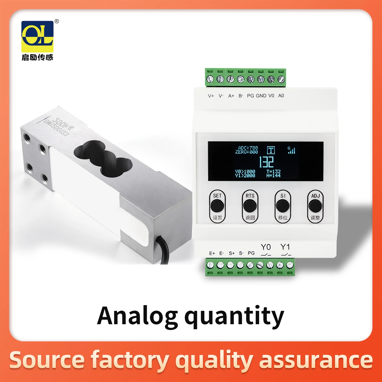 

Load sensor with display indicator, compression force test, weight pressure output load cell kg Transmitter display instrument