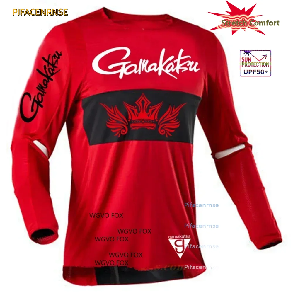 Men's Outdoor Fishing Shirts Wicking Quick Dry Lightweight Long Sleeve UV Protection Breathable Men's  up Clothing
