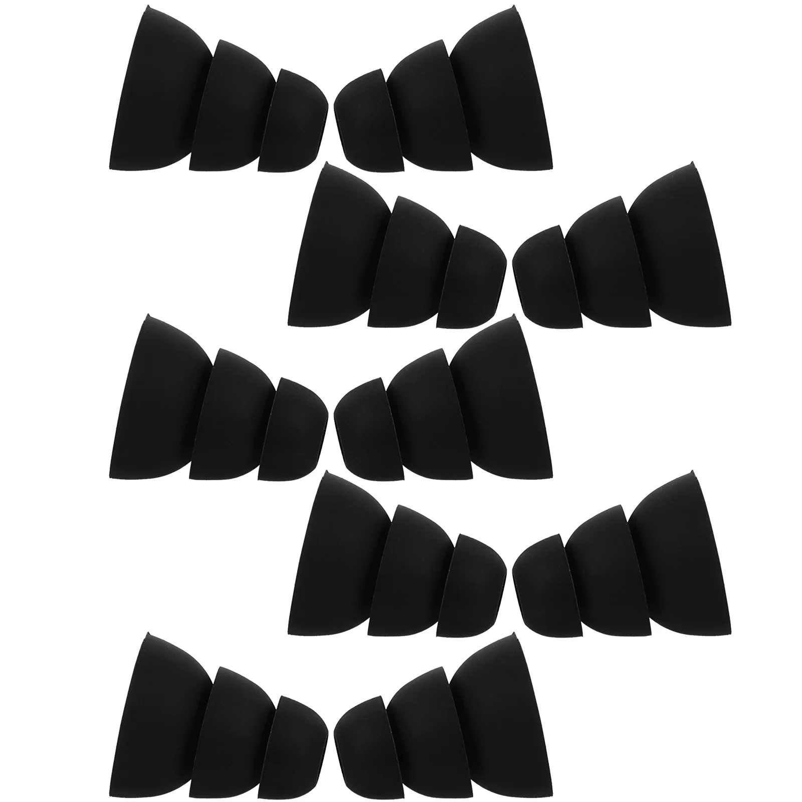 ثلاث طبقات 3.8 مللي متر أطراف أذن من السيليكون لسماعات الأذن داخل الأذن قبعات أذن سوداء عازلة للصوت مريحة تناسب طويلة الأمد