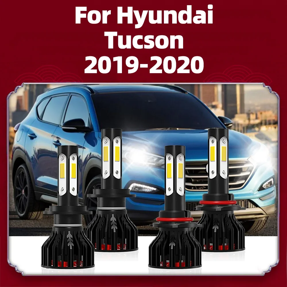 

6000K 360° Diode Turbo Bulbs 9005 H7 LED Headlights 12000LM 90W 12V Auto Car High Low Beam Lamps For Hyundai Tucson 2019 2020