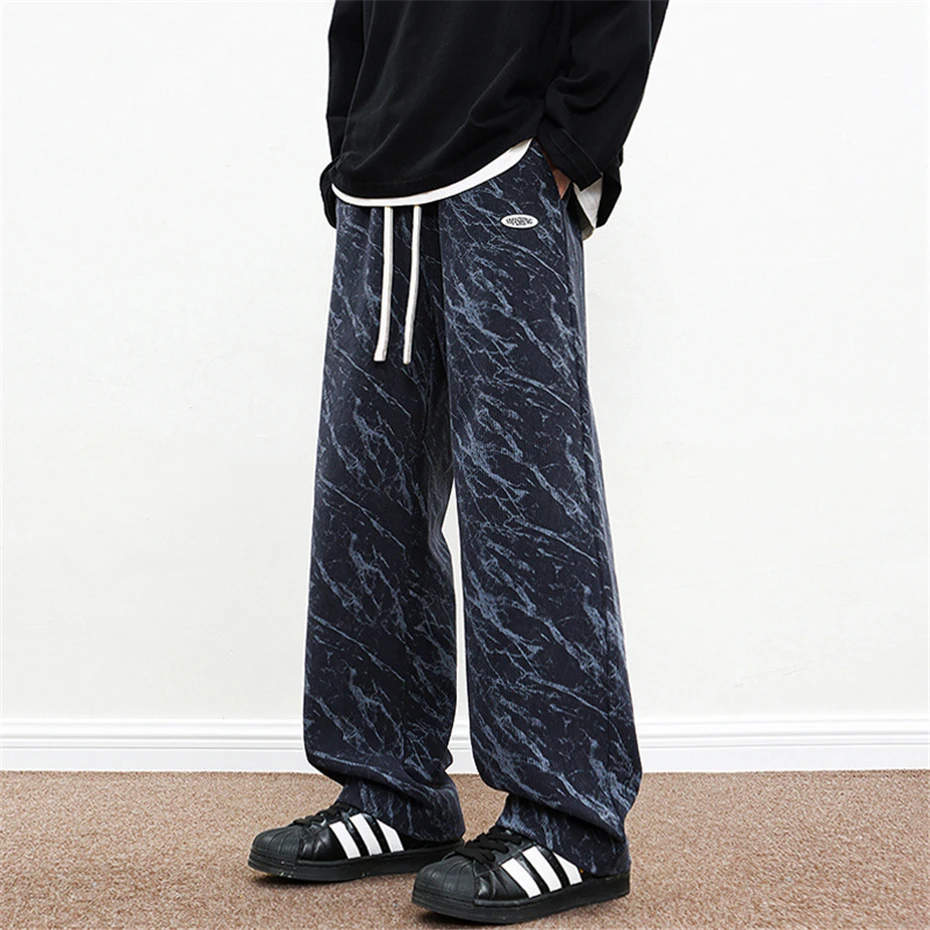 8XL Plus Size Corduroy Pants Men Straight Pants Spring Autumn Fashion Casual Elastic Waist Pants Big Size 8XL