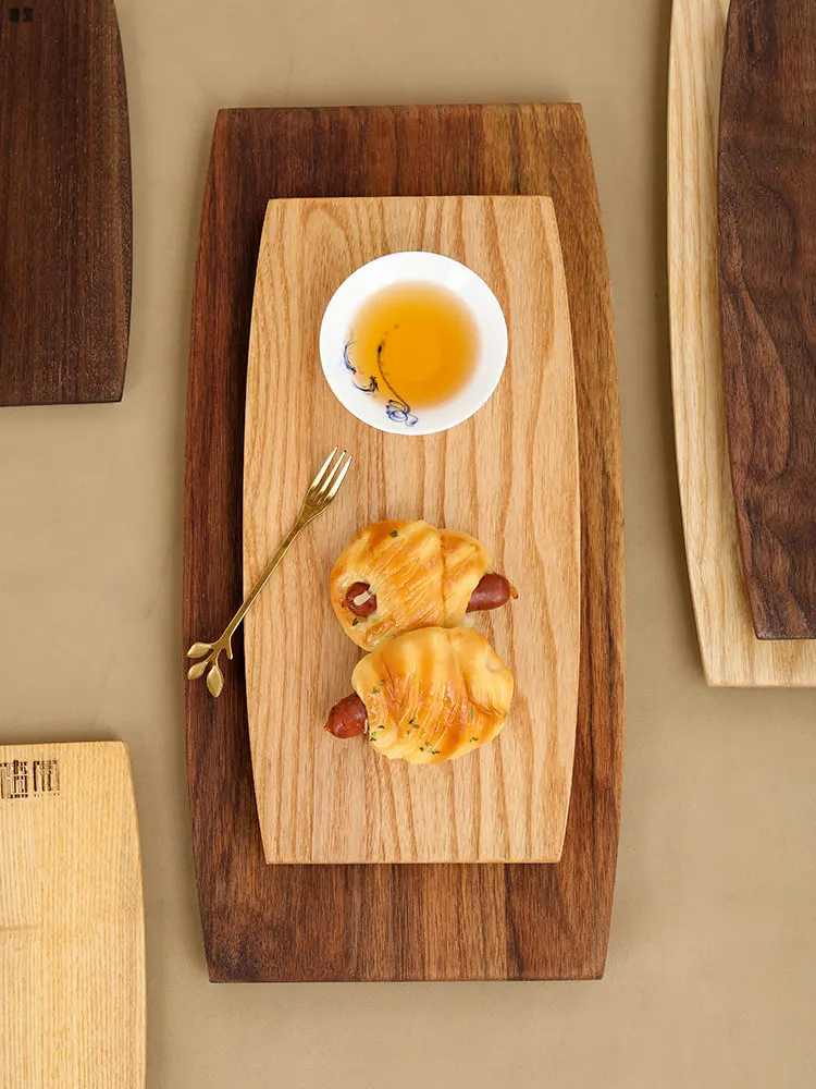 Picture 4: Wooden tray North American black walnut wooden tea tray Exquisite rectangular dinner Dim sum Solid wood coffee tray