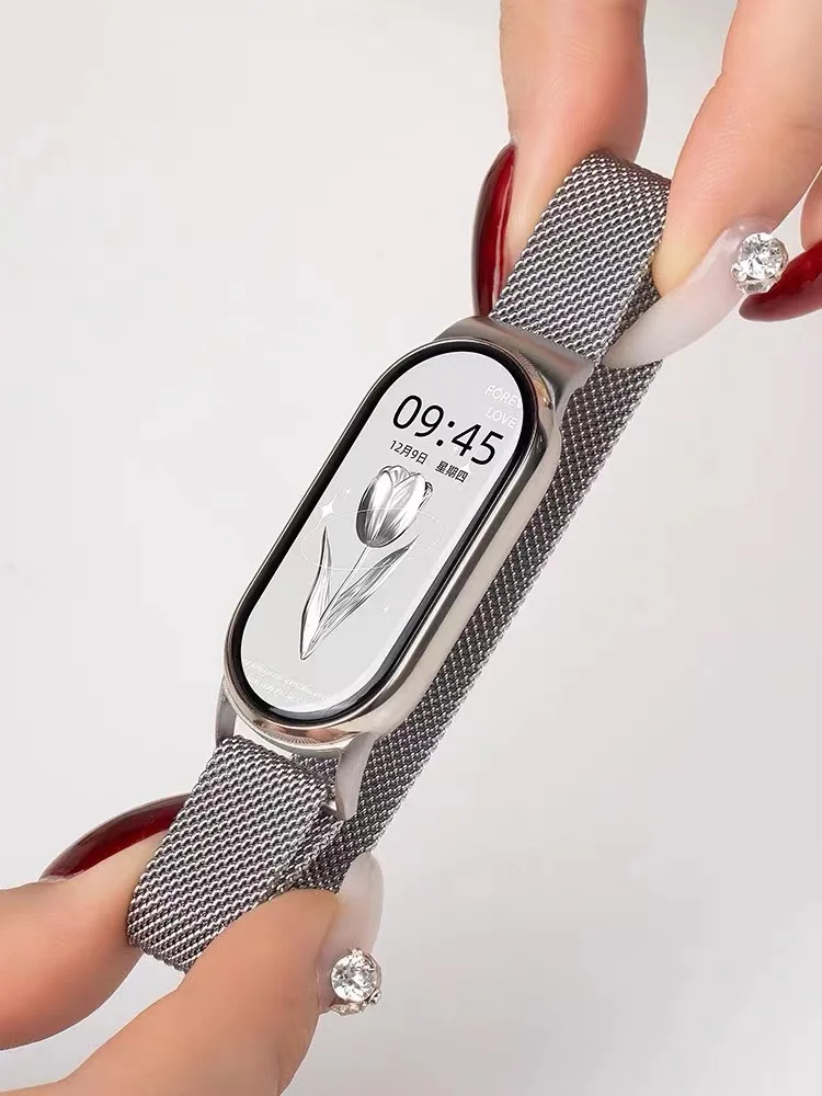 Strap For xiaomi Mi Band 9-8 global version accessorie Milanese Loop Replacement belt bracelet pulseira correa mi band 9-8 strap