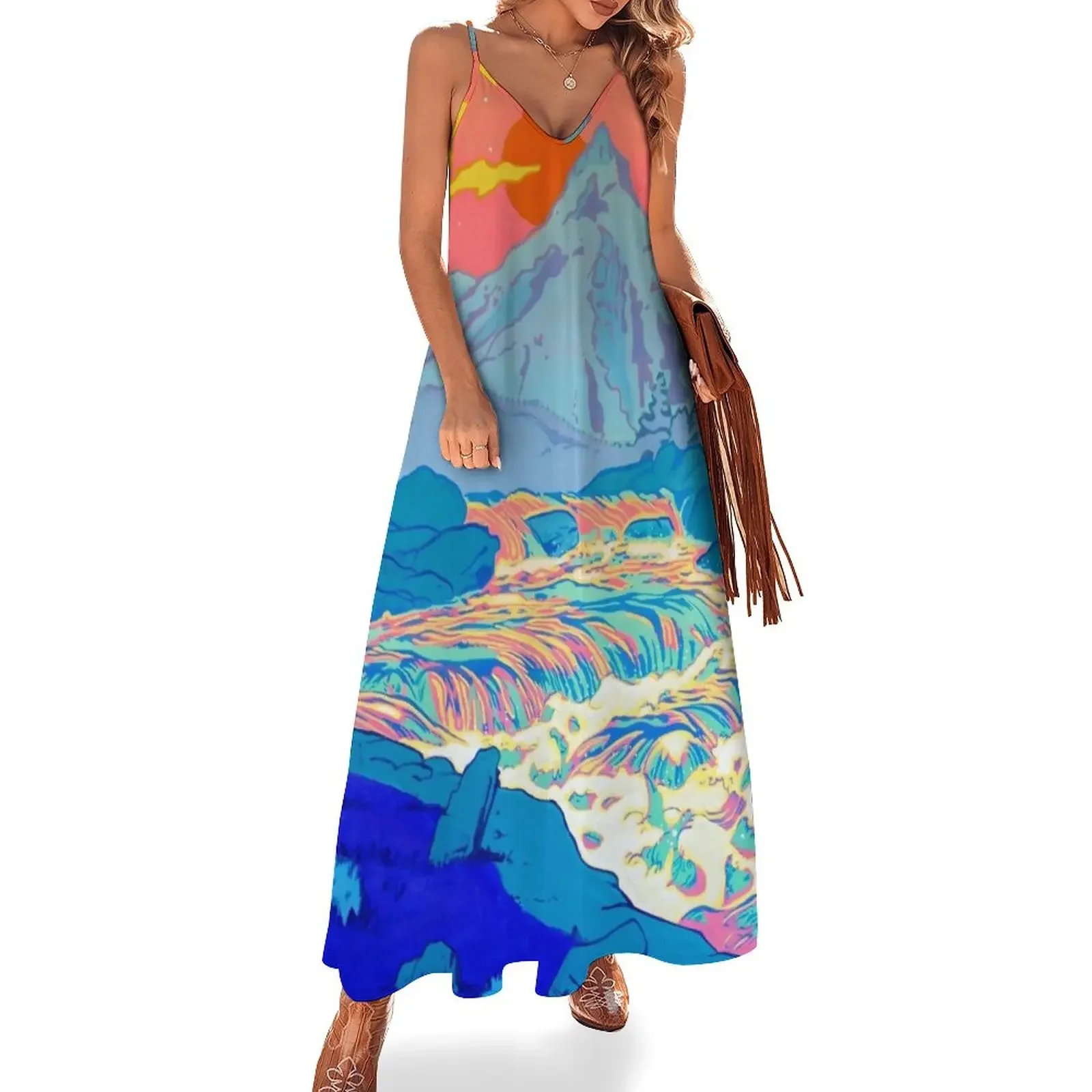 

River Sleeveless Dress Long veiled dresses Beachwear