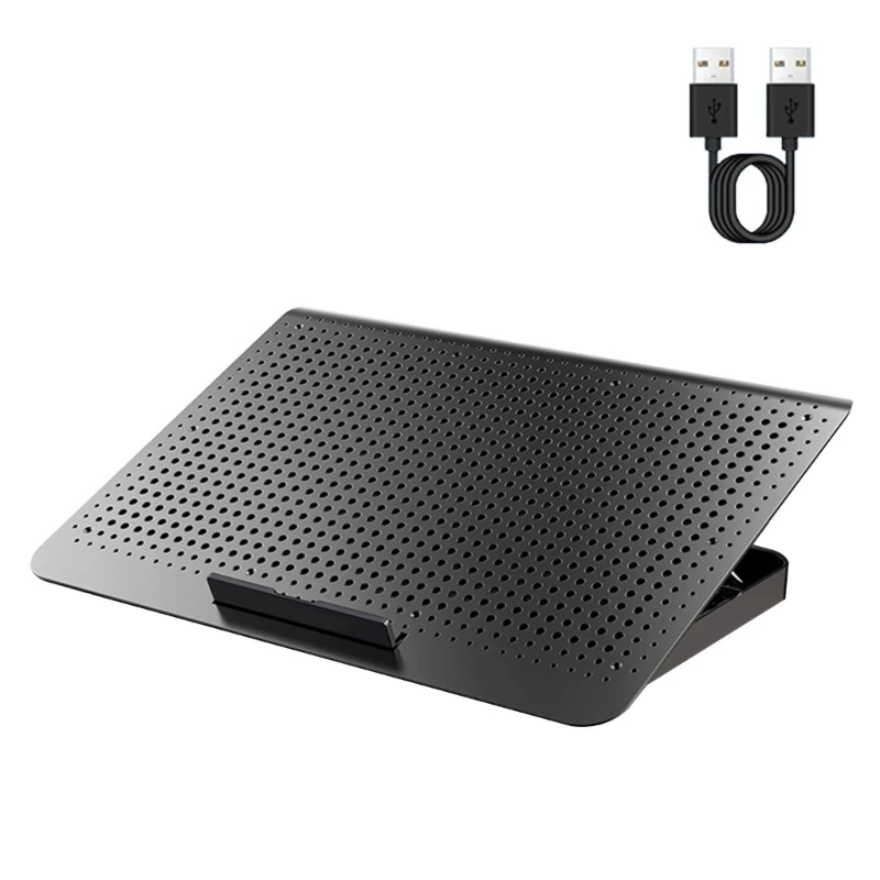 

Aluminum Laptop Cooling Pad Gaming Laptop Cooler Stand Adjustable Notebook Stand Cooling Fan For 14-17Inch Laptop Dropship