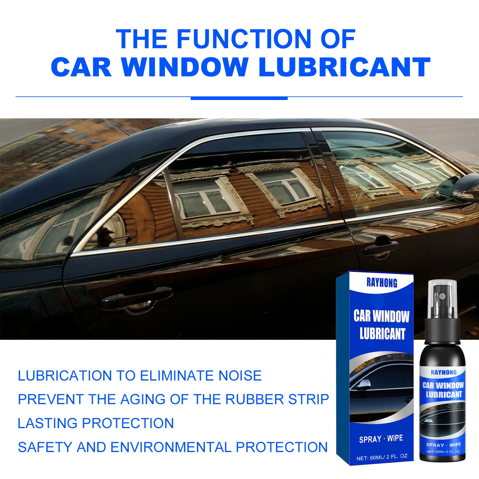 60/180ml Window Lubricant Rubber Door Rubber Strip Car Softening Maintenance Eliminates Noise Universal Car Repair Tool image 3