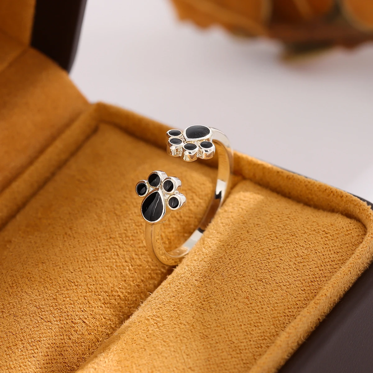 Women's Creative Cat Claw 925 Sterling Silver Opening Ring