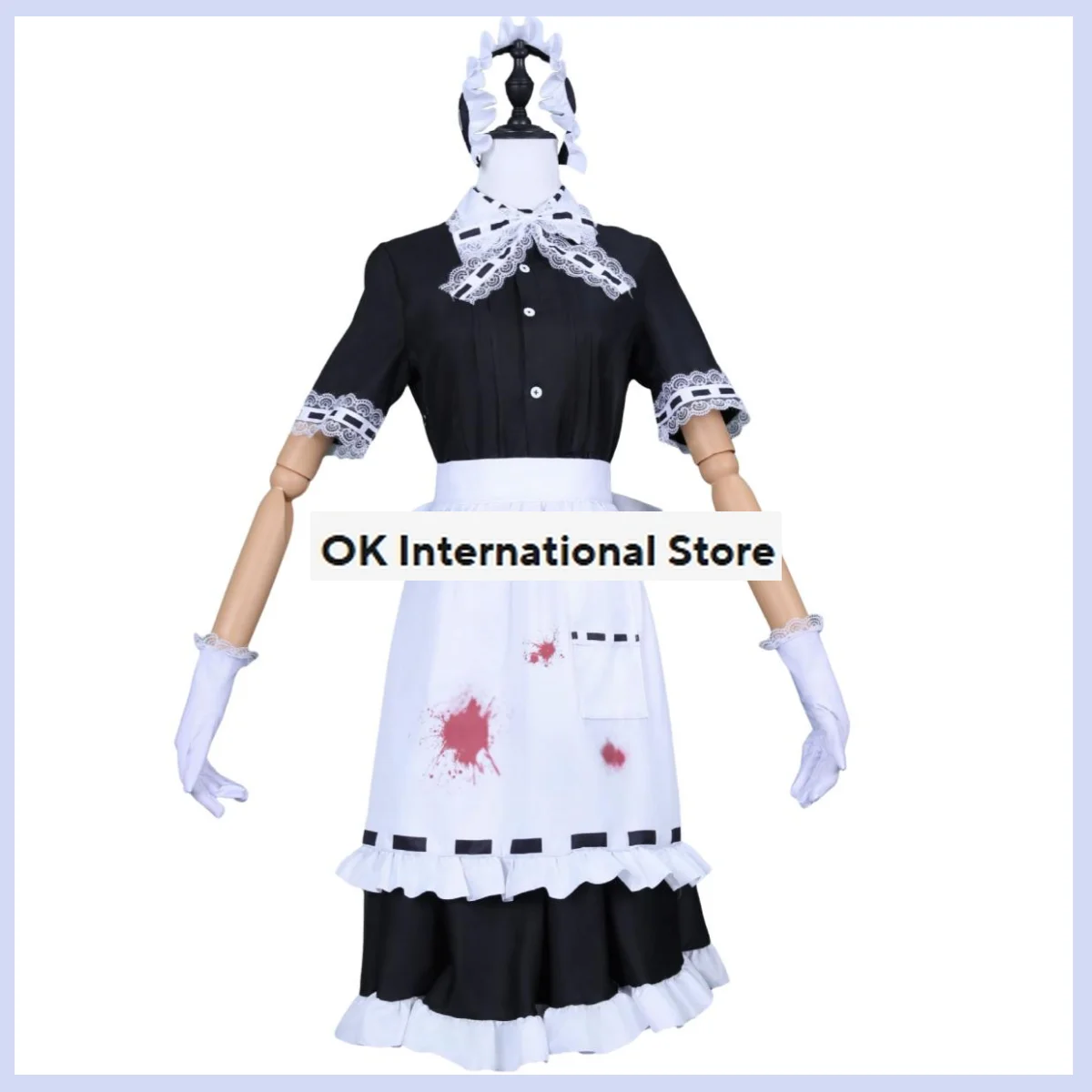 Anime Spiel Identität antike Emily Dyer Cosplay Kostüm Haut Bankett Dienst mädchen Arzt schwarz weiß Kleid Schürze Frau Kawaii Halloween Anzug