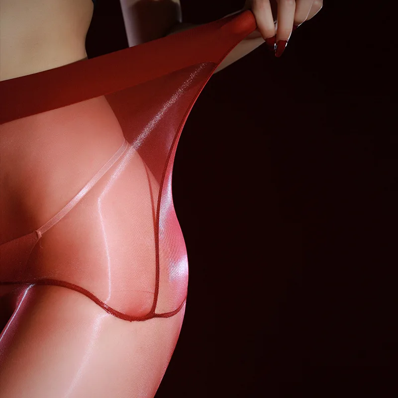 Women Sexy 5D Ultra Thin Breathable Plus Size High Elasticity Oil Shiny Silky Transparent Shaping Pantyhose With Foot Shape