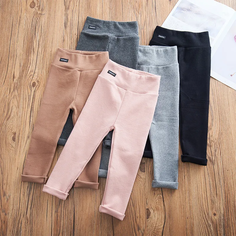 

Baby Girls Leggings Children's Slim-fitting Elastic Trousers Kids Spring Autumn 2 3 4 5 6 7 8 Years Clothing Cotton Solid Pants