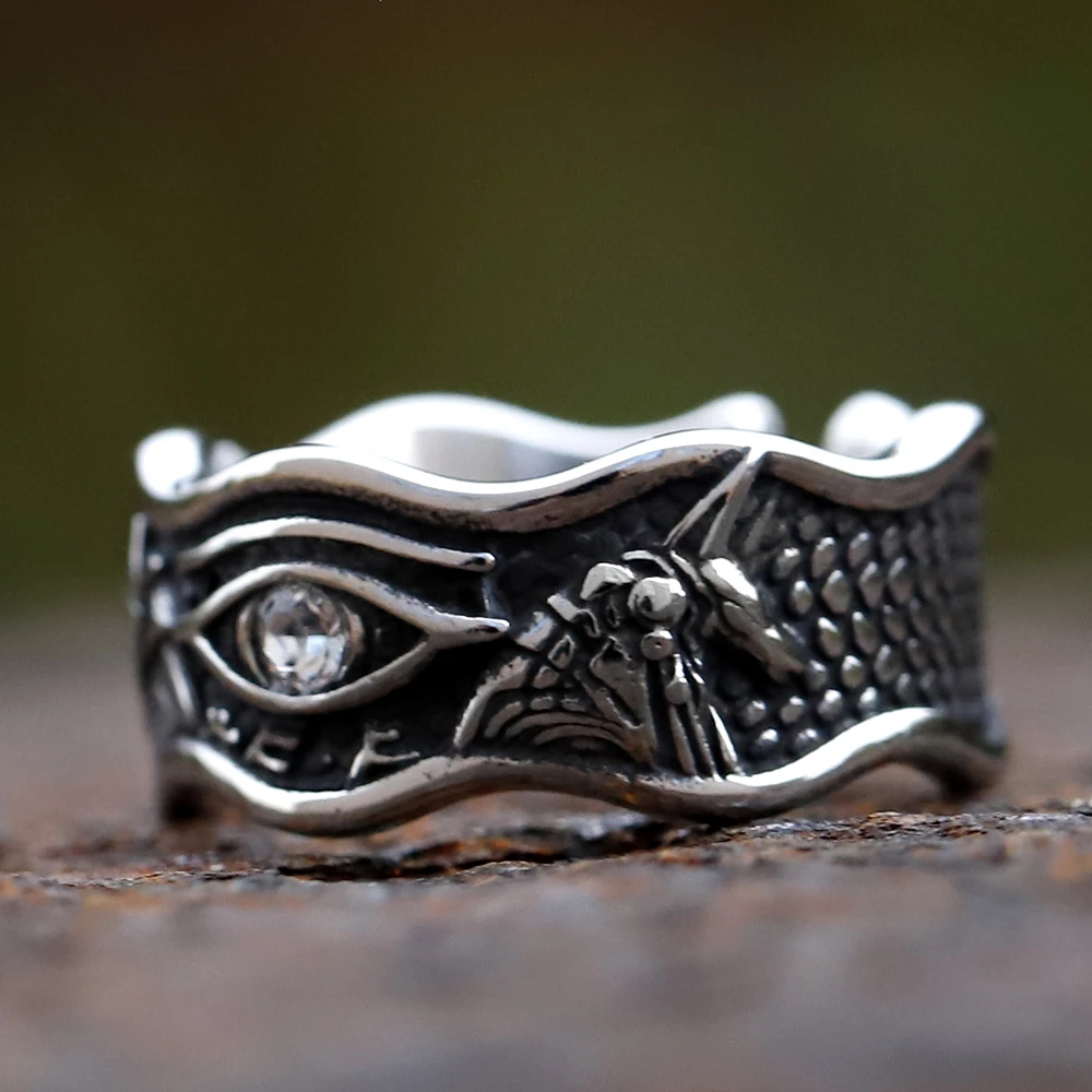 2025 Stainless Steel Fashion collision wave With white Zircon Ring Geometric For Anniversary Party Wedding Men's Anels Luxury