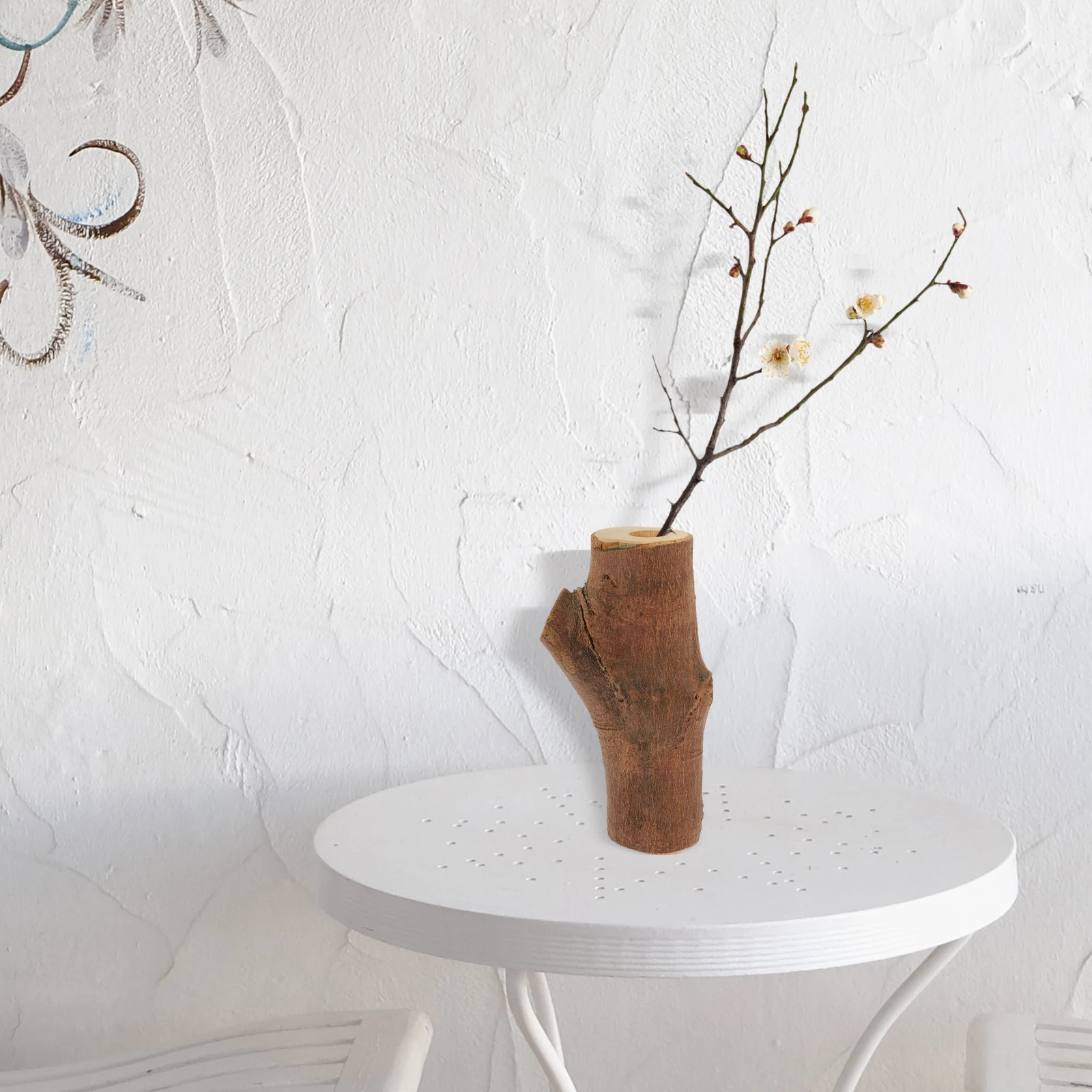 

Zen Vase Ornaments Vintage Home Decor Vases Flower for Bouquet Wood Decorative Office
