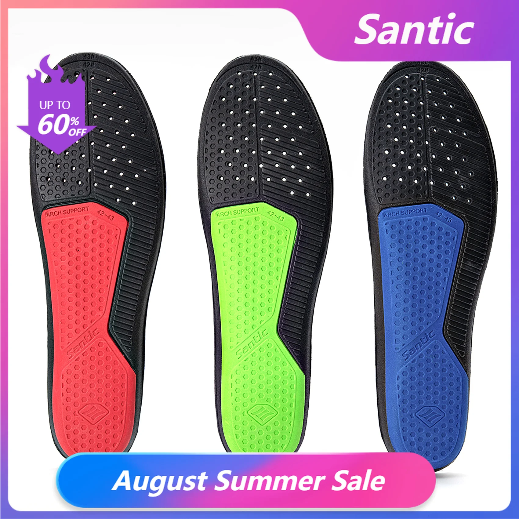 Palmilha Santic Ciclismo com Suporte de Arco