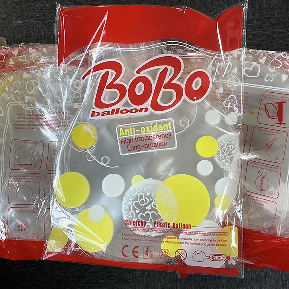 10 Stück 10/12/18/20/24/36 Zoll Transparente Bobo-Ballons Klare Bubble-Ballons für Hochzeit Geburtstagsfeier Dekoration Helium-Ballon – Detail 10