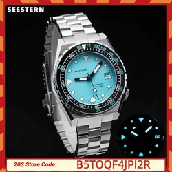 SEESTERN Watch  SUB600T Diving Men Automatic Mechanical  NH35 Wristwatches Sapphire Luminous Date 200m Waterproof Bracelet Retro