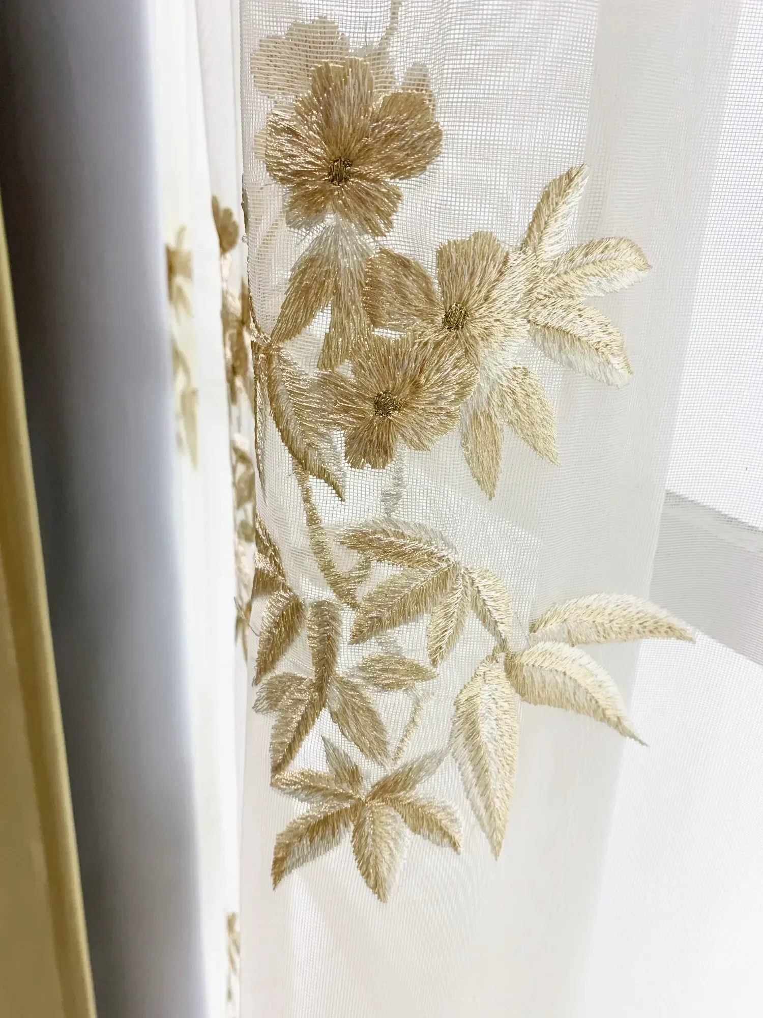 

New Chinese Mint Green Embroidery Window Screen Curtains For Living Room Bedroom Study French Window Customized Valance