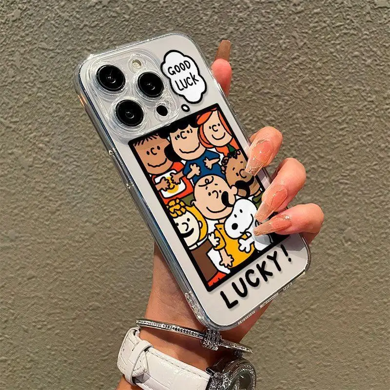 Cartoon Cute S-Snoopy Phone Case For iPhone 16E 11 12 13 14 15 16 17 Pro Max Plus XR X XS Max 8 7 6 6S PLUS Cover  Cover