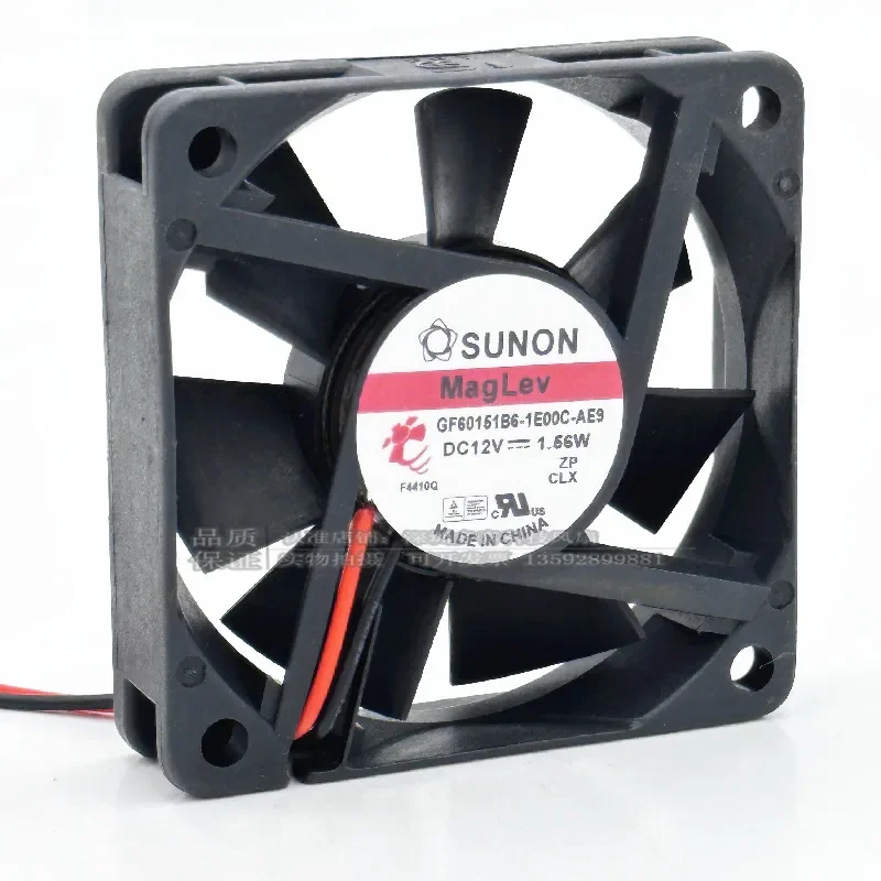 for SUNON GF60151B6-1E00C-AE9 6015 12V 1.56W 6CM Chassis Cooling Fan