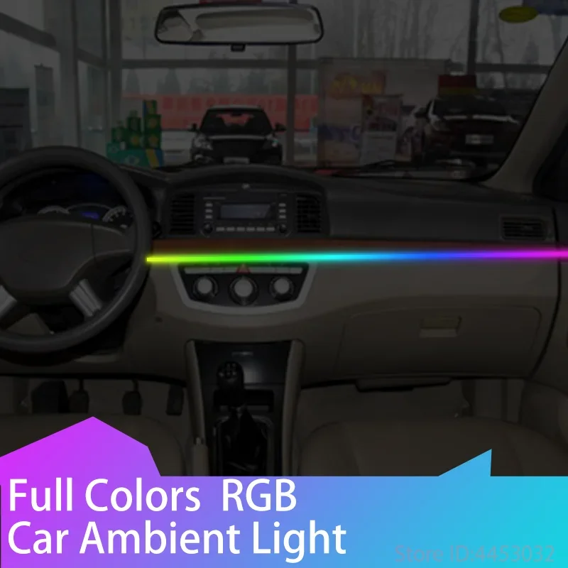 For Lifan x50 X60 520 620 320 720 530 Car LED Ambient Light Dashboard RGB Hidden Lamp 64 colors USB App Remote Control 1.1m