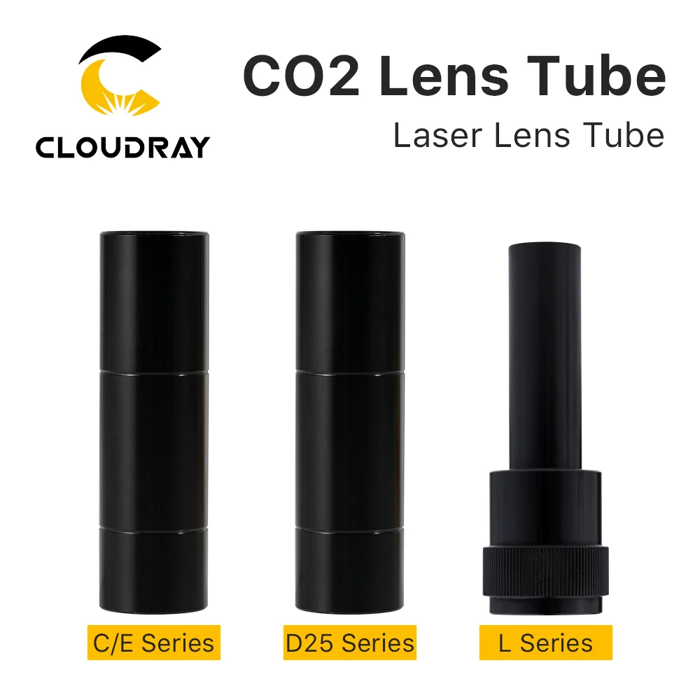 Cloudray CO2 Lens Tube O.D.24mm 25mm dla D20 F50.8/63.5/101.6mm Obiektyw CO2 Laserowa maszyna do grawerowania Akcesoria do głowicy laserowej