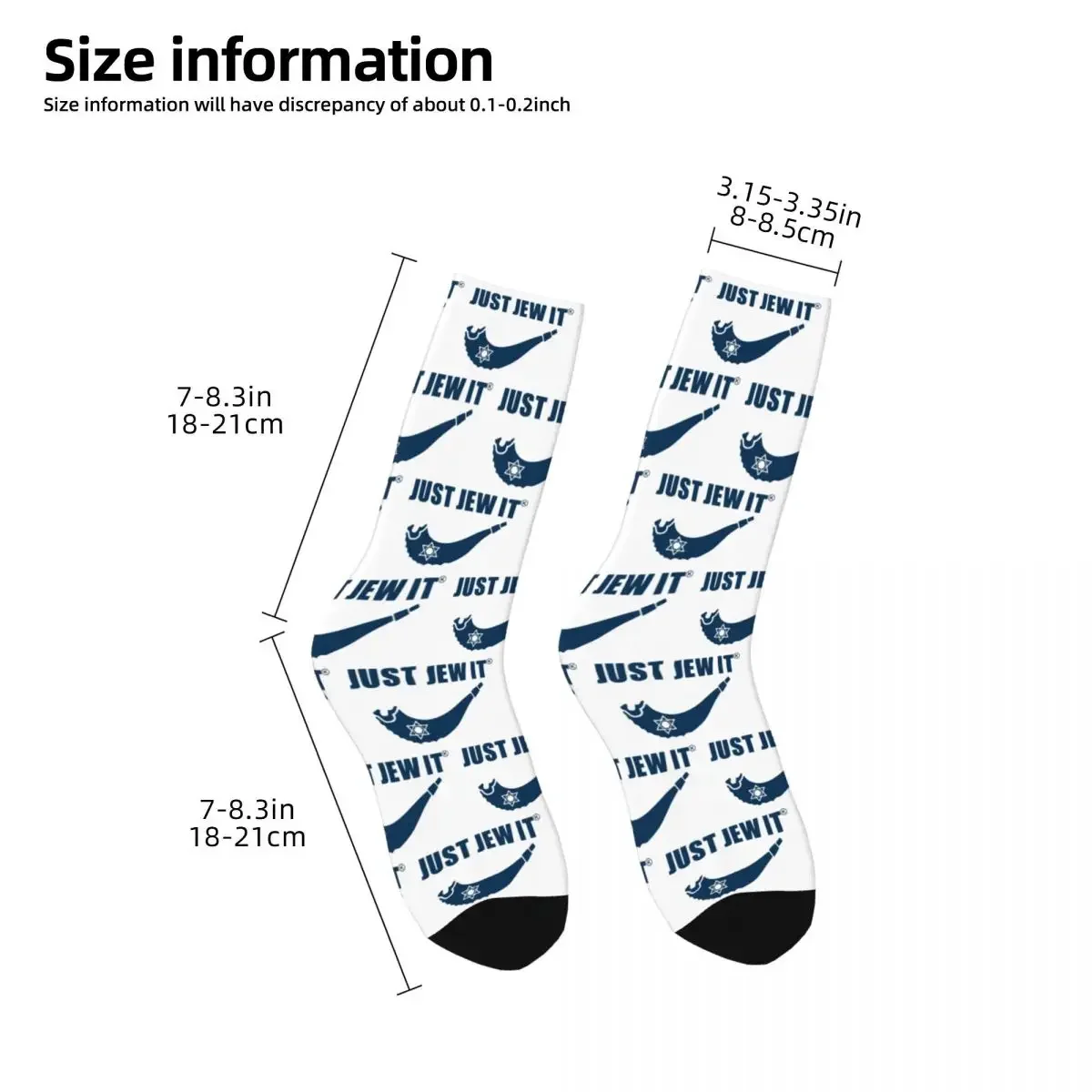 Just Jew It Socks Harajuku Super Soft Stockings All Season Long Socks Accessories for Unisex Birthday Present