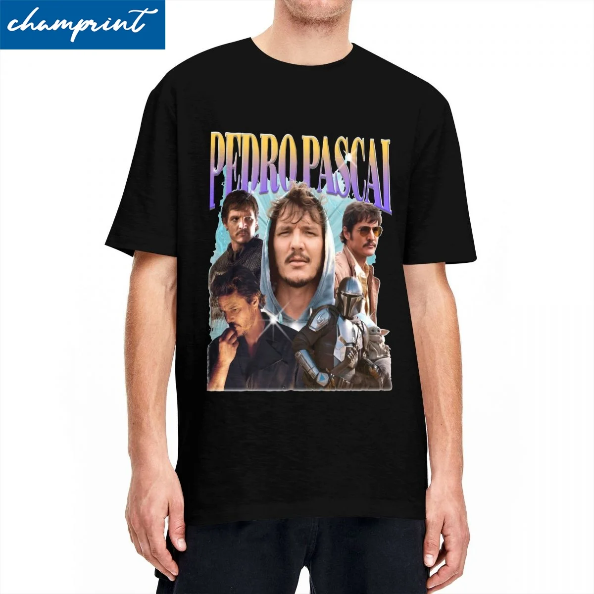 Pedro Pascal T-Shirt for Men Women Funny Cotton Tees O Neck Short Sleeve T Shirt Summer Tops