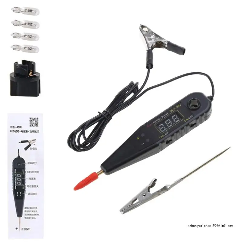 

28GF Automotive Circuit Tester Maintenance Tools LED Digital Detecter Power Circuit Diagnostic Tool DC3-36V Tester