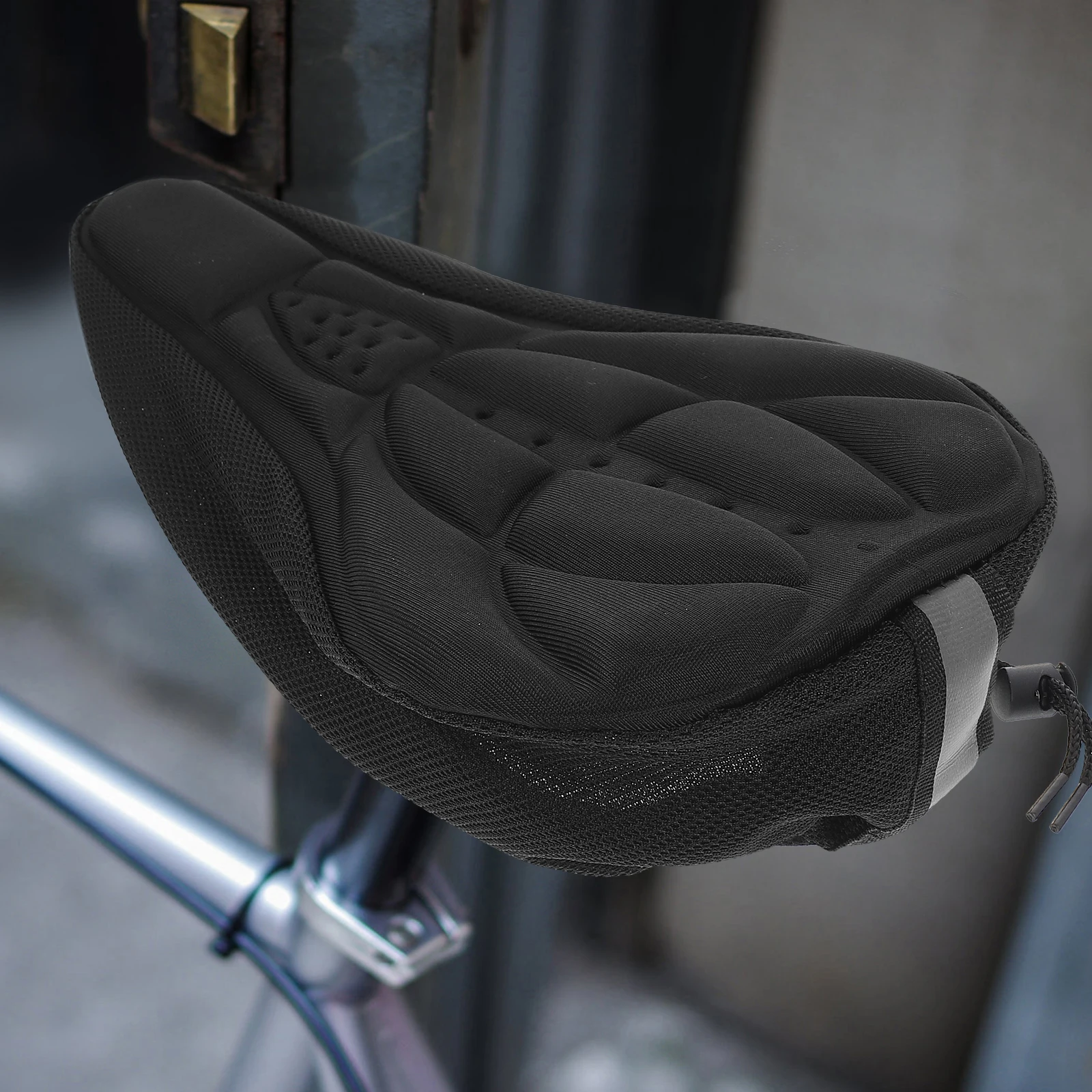 

Universal Bike Seat Cover Black Gel Cushion Breathable Cycling Saddle Cover for Anti Friction Bicycle Seat Cushion