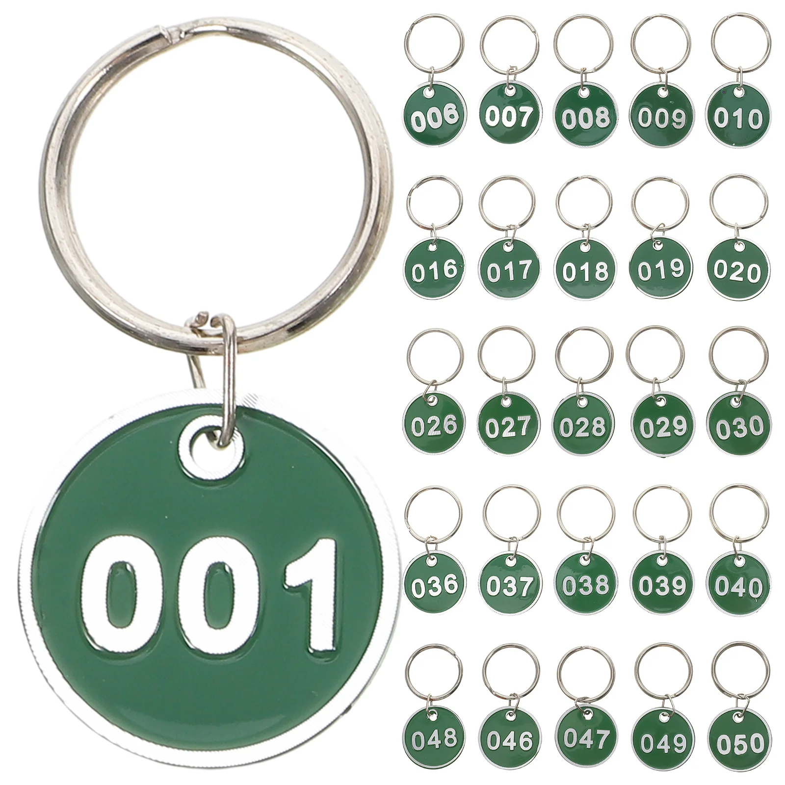 50pcs Metal Number Plates Aluminum Key Luggage ID Tags Labels for Keys Storage Tags Hotels Landlords