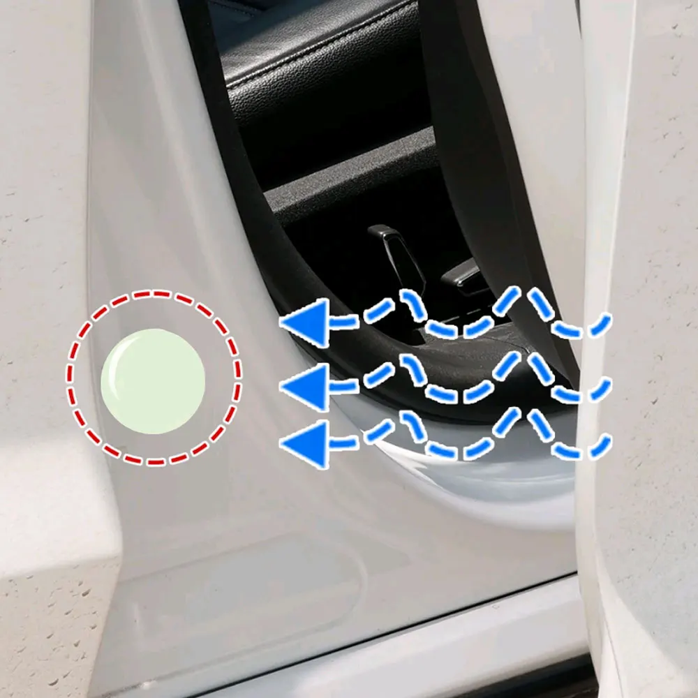 4pcs Car Shock Absorbing Gasket Sticker Car Door Keyhole Protect Sticker Car Body Anti-collision Decal Auto Exterior Accessories