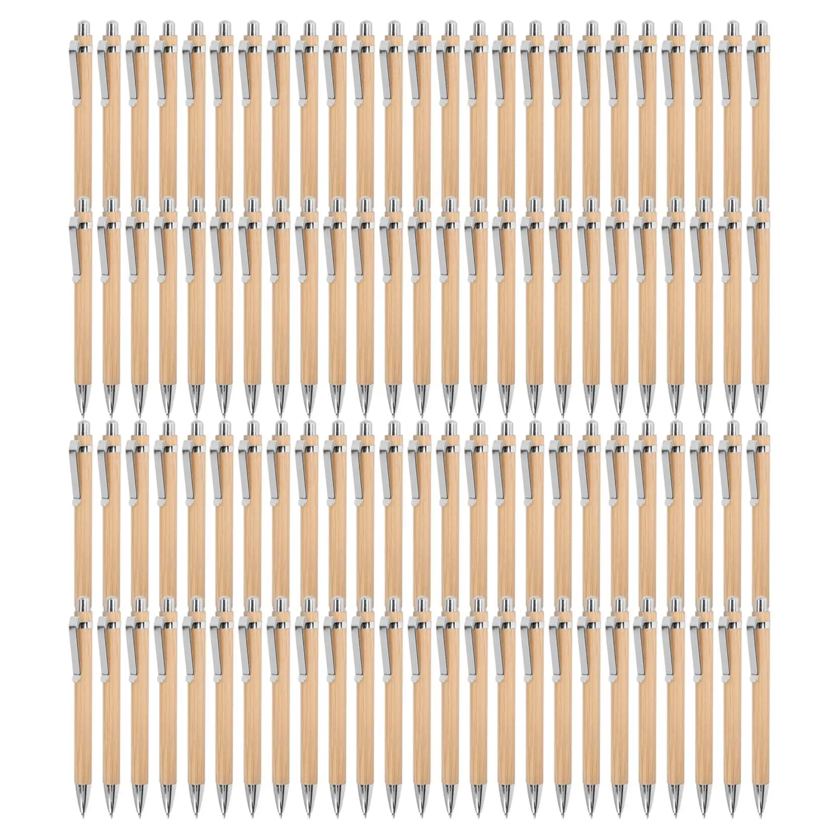 100 pezzi/lotto penna a sfera in bambù stilo penna a contatto forniture per ufficio e scuola penne e forniture per scrittura regali-inchiostro blu