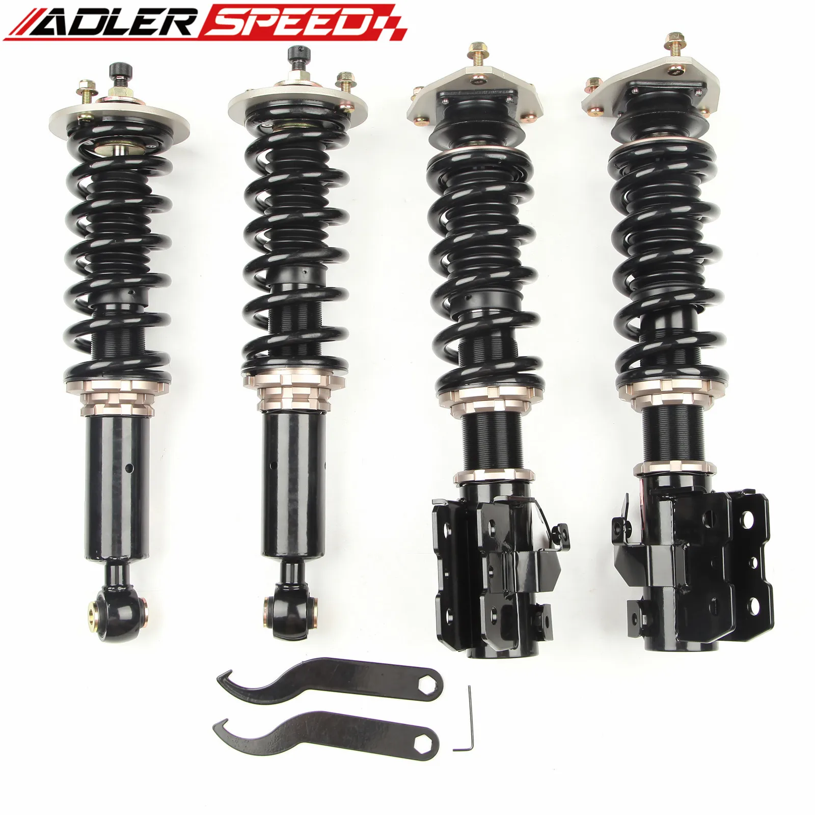 ADLERSPEED Coilovers Kit For 95-99 Nissan Sentra & 200sx B14 18 Level Adj. Springs Shocks