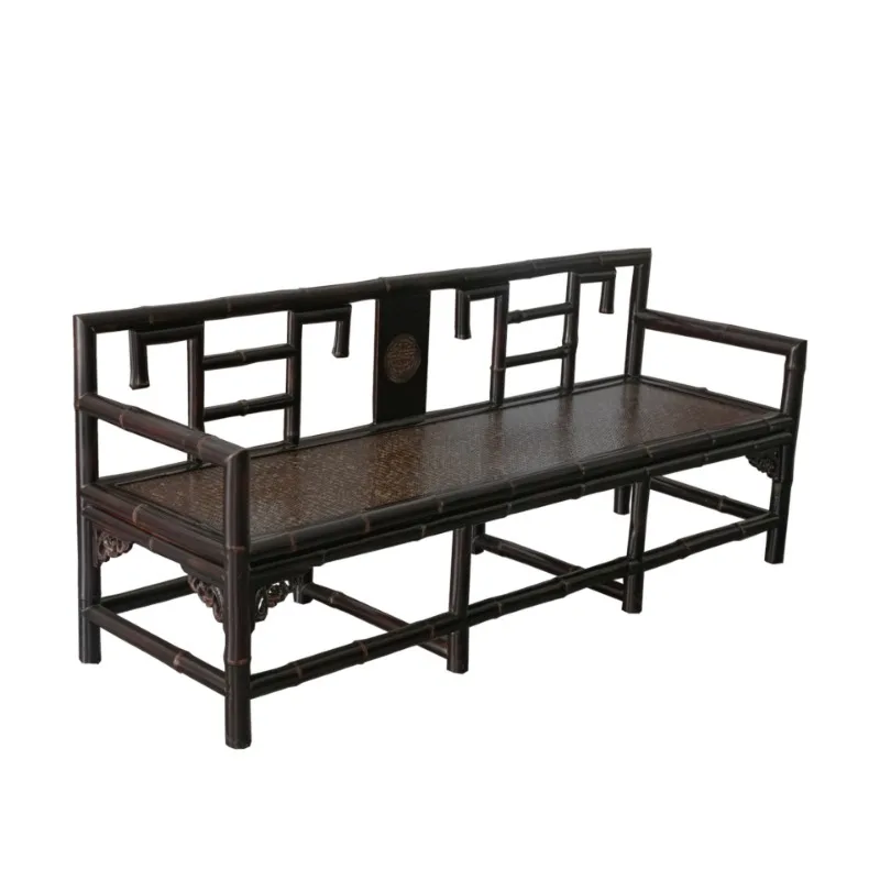 New Chinese retro bamboo system, double chair, living room sofa bed dual-purpose Arhat couch, chaise longue couch