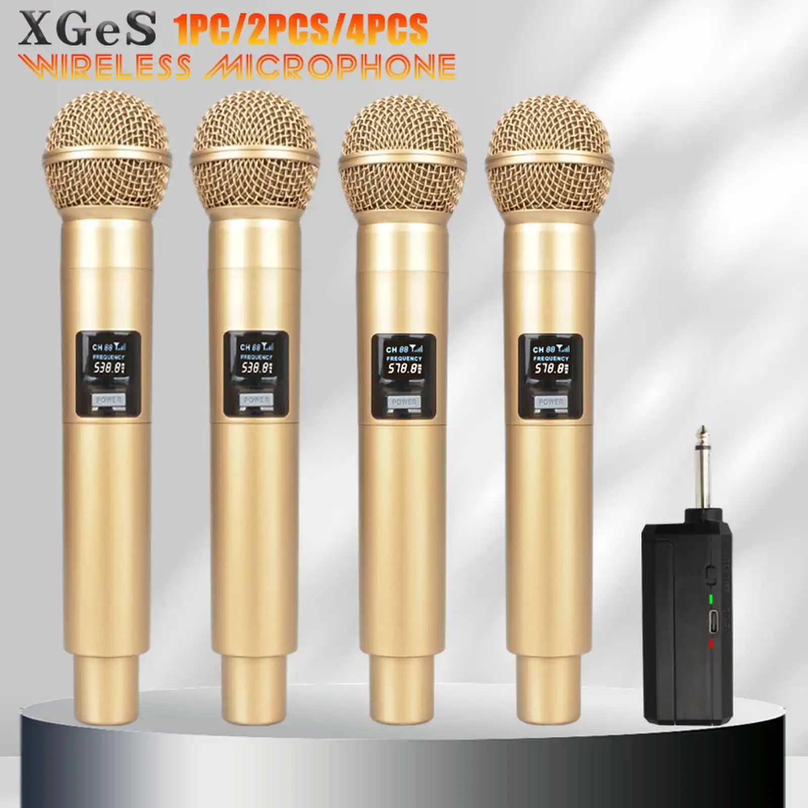 SM58 Plug And Play Professional Wireless Microphone 2.4G Karaoke Handheld Chargeable Easy Use Outdoor