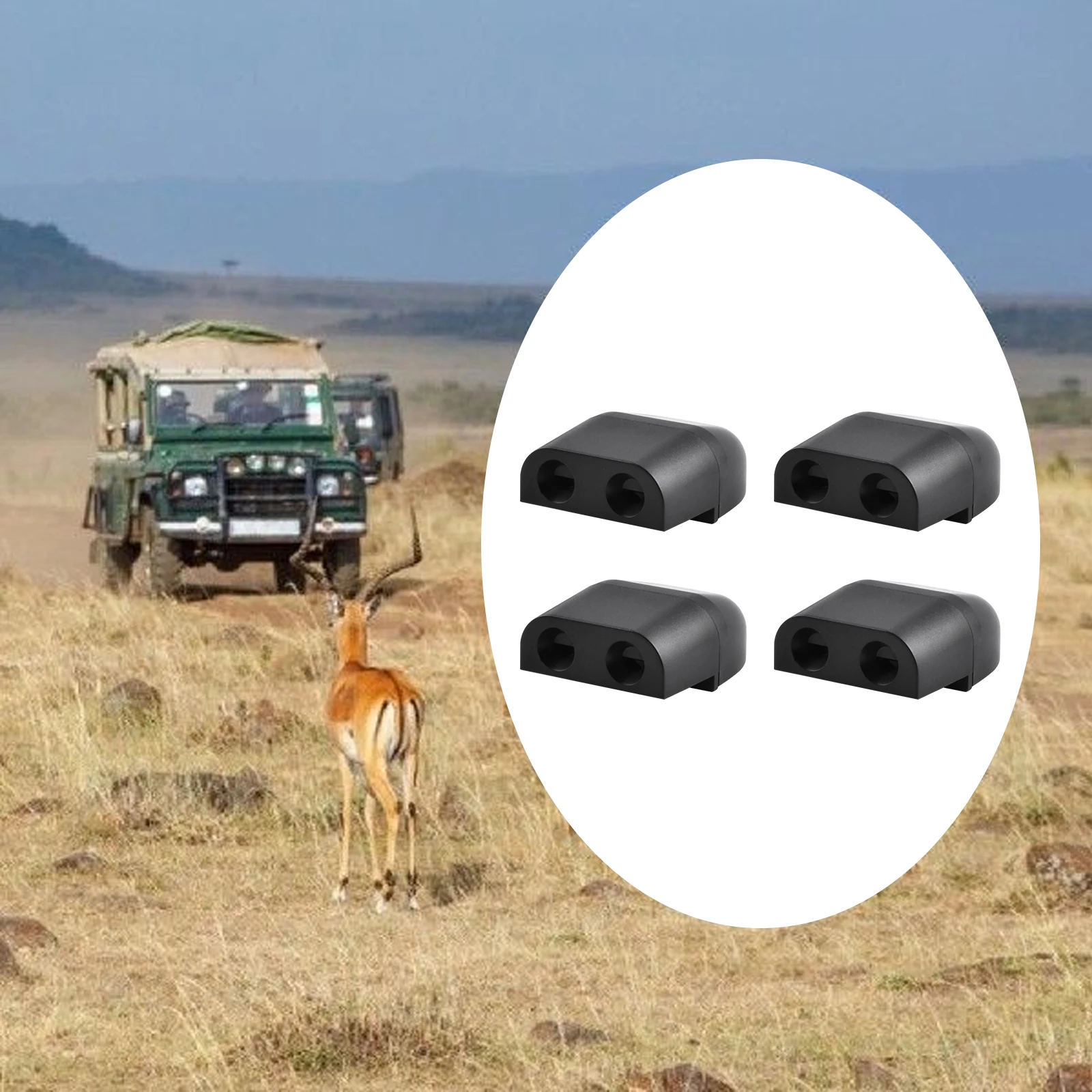 4Pcs Car Grille Mount Animal Whistle Repeller Alert Deer Animal Repellent Alert Black Car Deer Sonic Gadgets Black