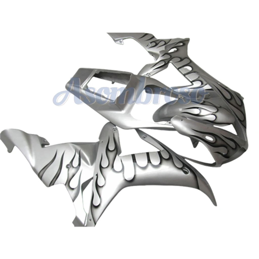 Premium Fairings kit Fit For Yamaha YZFR1 2002 2003 YZF R1 02 03 printed flame silvery bodykits