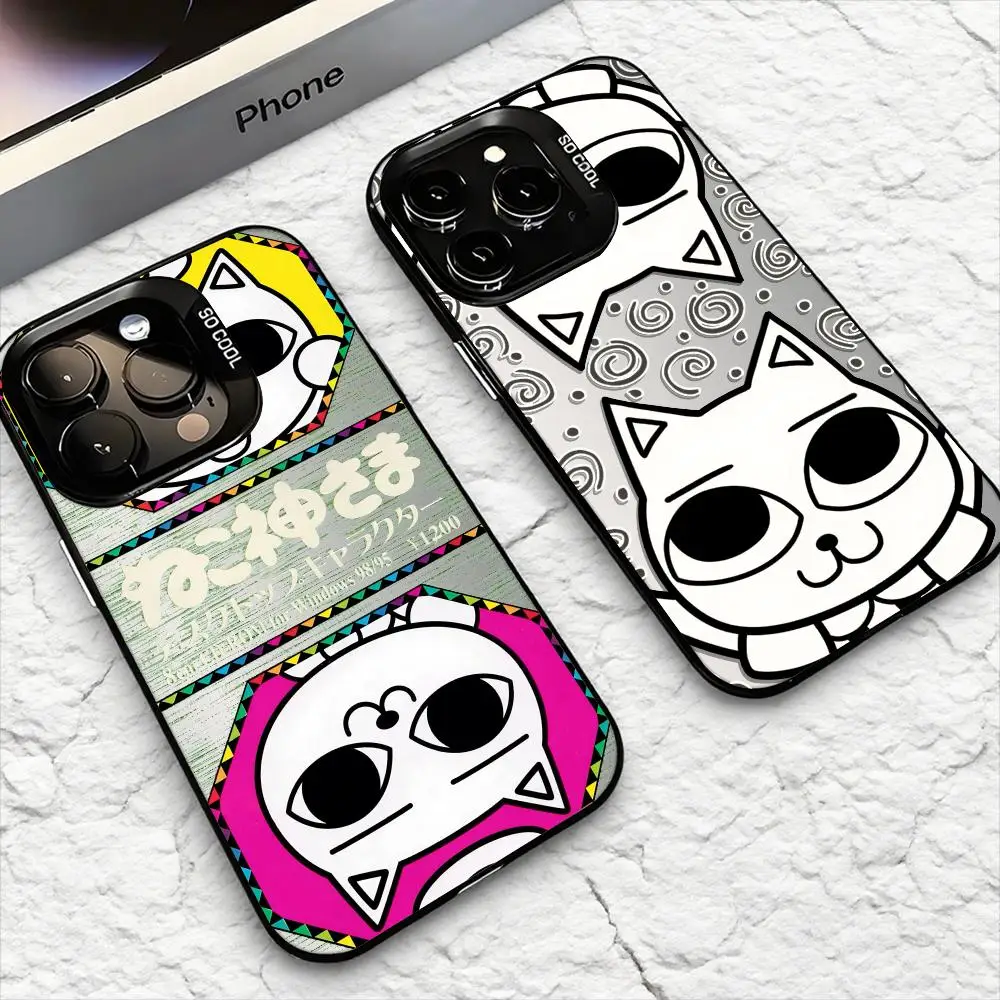 cute cat-N-NekoJiruS Art Phone Case For iPhone 17 16 15 14 13 12 11 Pro Max Air Matte Laser Aurora Shockproof Funda