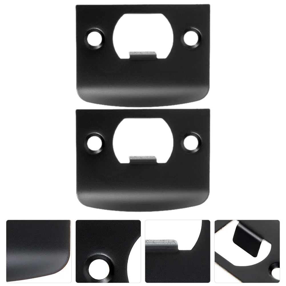 2Pcs Door Lock Guide Deadbolt Strike Plate Stainless Steel Door Reinforcement Plate Installation Kit Effective Lock Protection
