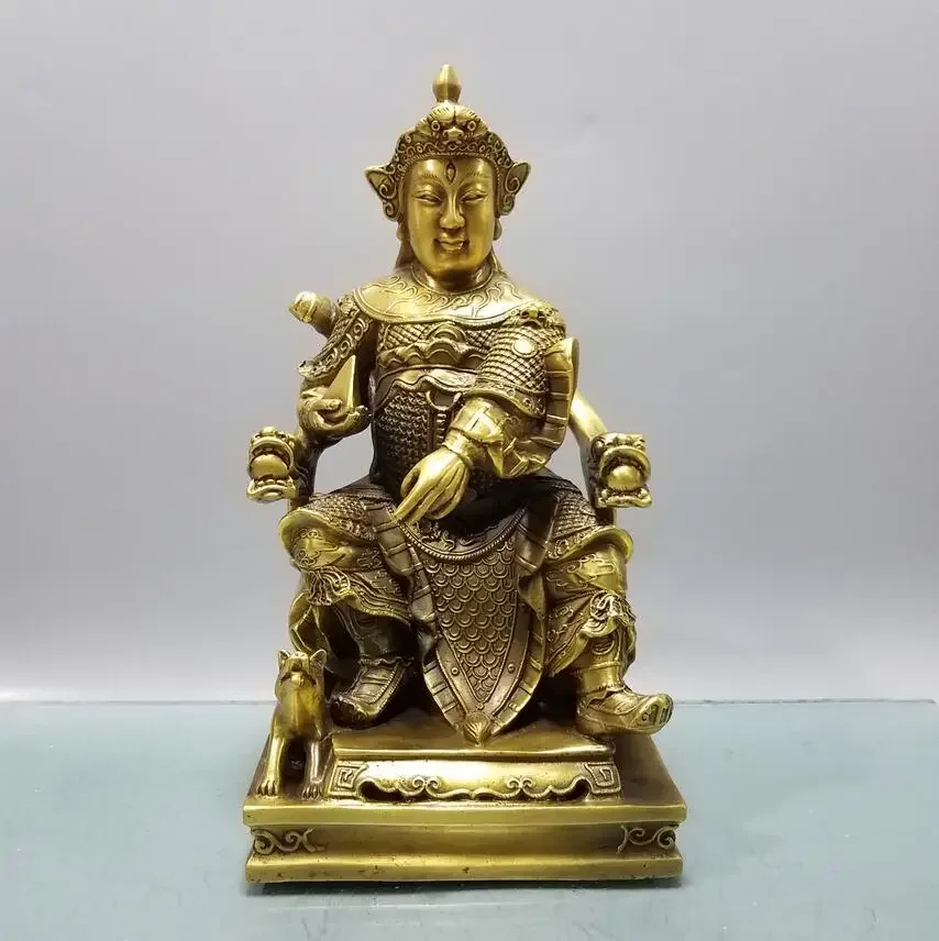 

Pure copper Yangjian Erlang Zhenjun three eye god statue of heaven and earth