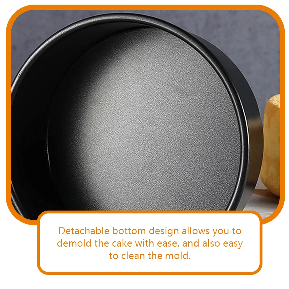 

Stainless Steel Cake Mold 6Inch Round Detachable Bottom Baking Pan For Cheesecake Egg Cake Oven Safe Baking Tools