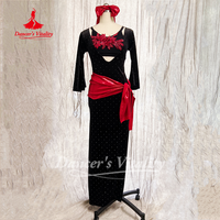 Belly Dance Clothes Women's Customized Elegant Robe+Vest Top+Headscarf+Hip Scarf 4pcs Saidi Shabbi Baladi Performance Costume