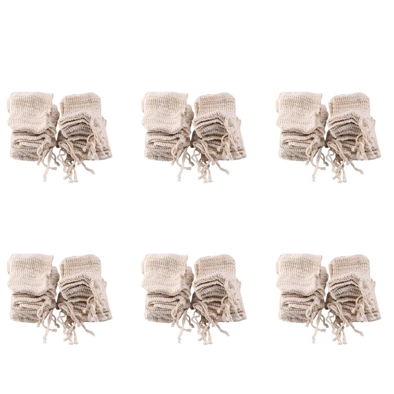 180 Pack Natural Sisal Soap Bag Exfoliating Soap Saver Pouch Holder