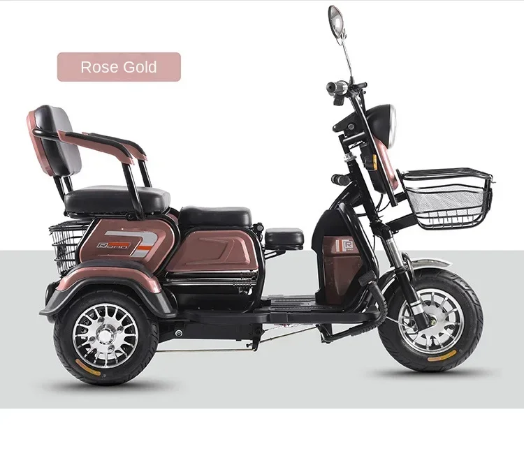 For  Casual Electric Tricycle for Elderly People Scooter Baby Mom with  Folding  Battery  72v